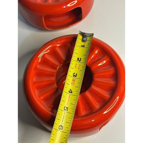 VTG Waechtersbach Candle Warming Bases Red Ceramic 5.5"x3" | Made in West German - Picture 6 of 7